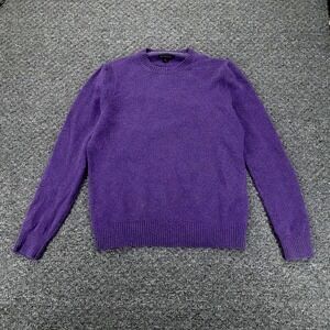 Banana Republic Sweater Mens Large Purple Merino Wool Crewneck Italian Yarn